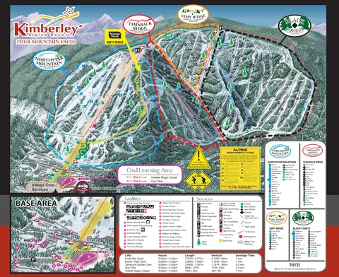 Kimberley Alpine Resort — Trail Map (web image)