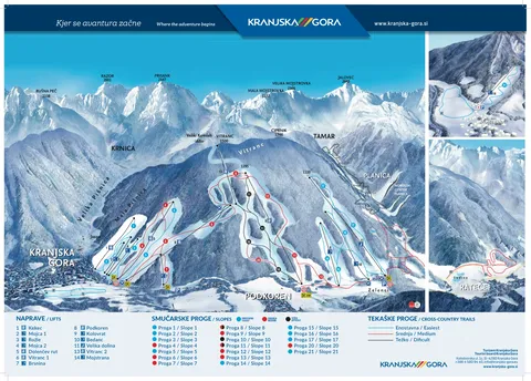 Kranjska Gora — Zimski zemljevid / Winter map