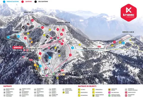 Krvavec — Trail Map
