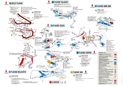 La Plagne — Plan de stationnement