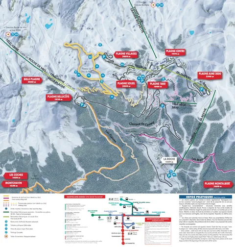 La Plagne — Plan piéton La Plagne Altitude 2024