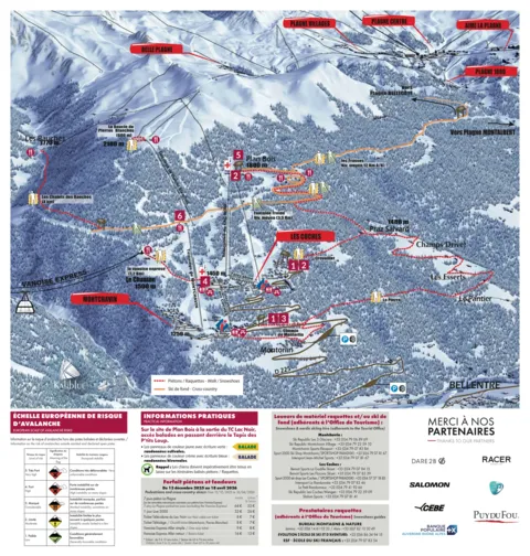 La Plagne — Plan piéton Montchavin-Les Coches 2025-26