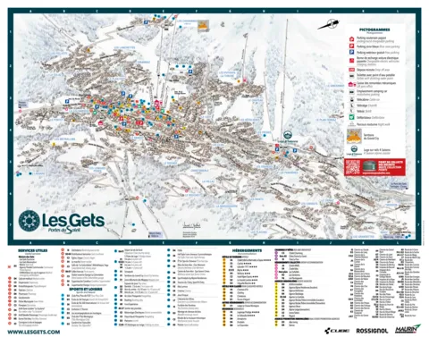 Les Gets — Plan village Les Gets Hiver 2025-2026