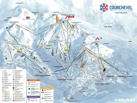 Les Trois Vallées — Courchevel piste map