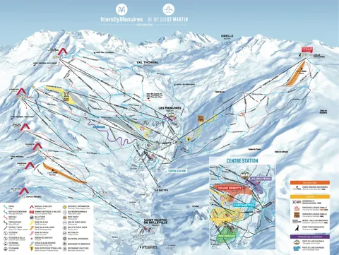 Les Trois Vallées — Les Menuires / Saint-Martin-de-Belleville piste map