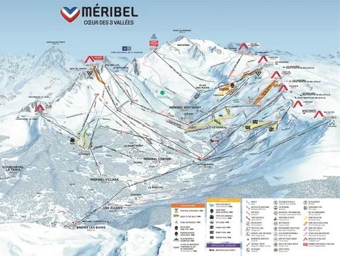 Les Trois Vallées — Méribel piste map