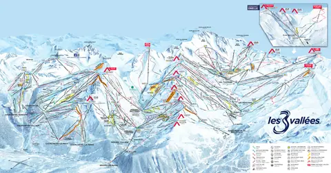 Les Trois Vallées — Plan des pistes Les 3 Vallees