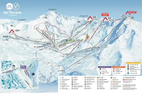Les Trois Vallées — Val Thorens piste map