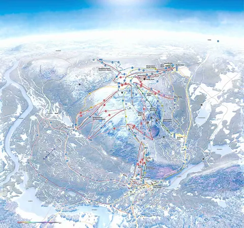 Levi — Levi winter trail map (panorama)