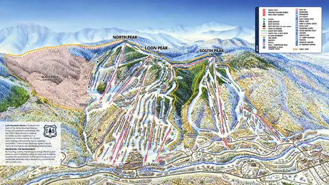 Loon Mountain — Winter Trail Map
