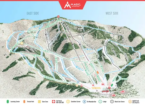 Magic Mountain — Trail Map 2025-26