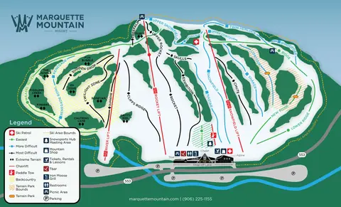 Marquette Mountain Resort — Trail Map
