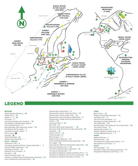Massanutten — Resort Map 2025