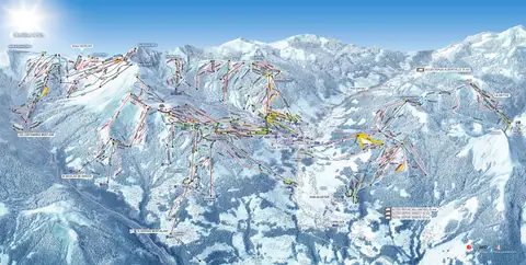 Megève — Plan des pistes Megeve / Evasion Mont-Blanc 2025-26