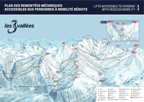Méribel — Accessible Lifts Map 2025-26