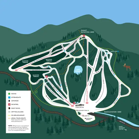 Middlebury Snowbowl — Trail Map