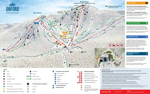 Mont Orford — Carte des pistes (alpine trail map)