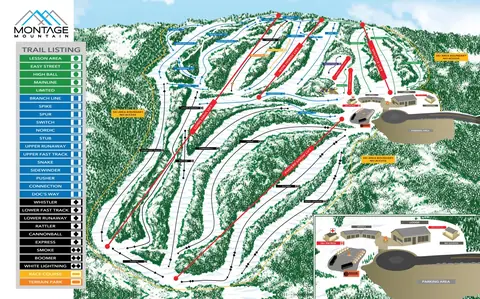 Montage Mountain Ski Resort — Trail Map