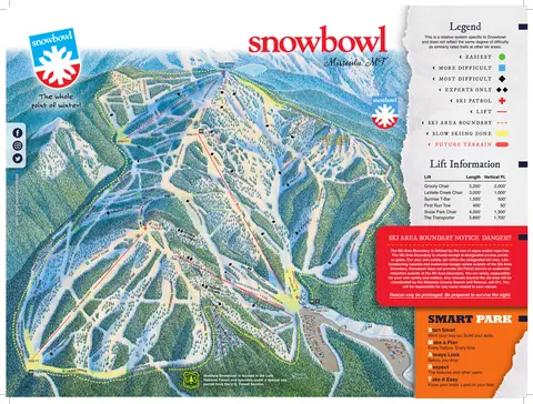 Montana Snowbowl — Trail Map (print PDF)