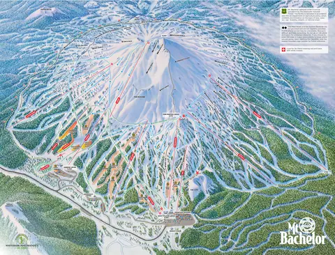 Mt. Bachelor — Winter Lift & Trail Map