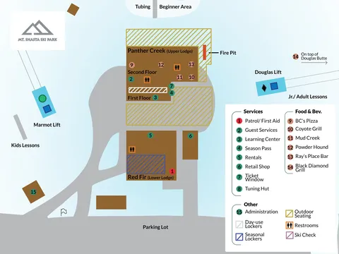 Mt Shasta Ski Park — Base Area Map