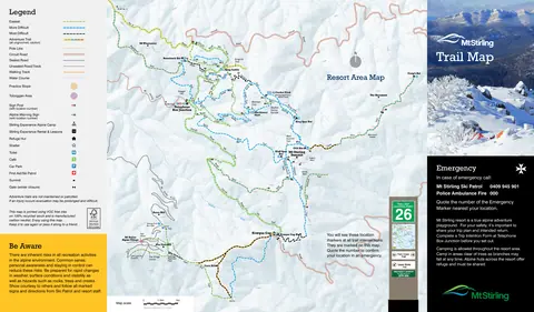 Mt Stirling — Winter Trail Map