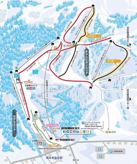 Myoko Kogen — Akakura Kanko Resort slope map 2025-26