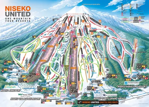 Niseko Village — Niseko United Trail Map 2026-27 (EN)