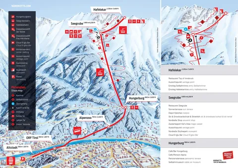 Nordkette - Innsbruck — Pistenplan 2024