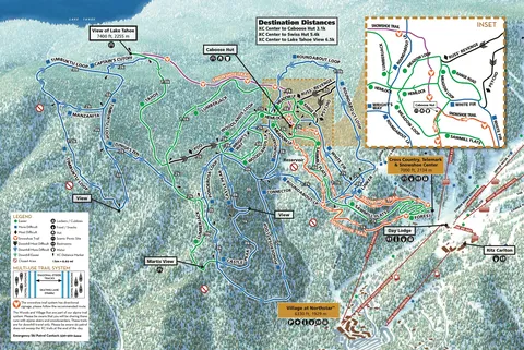 Northstar at Tahoe — Cross Country Trail Map 2022-23