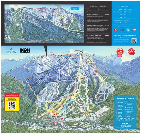 Panorama Mountain — Winter Trail Map