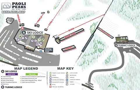 Paoli Peaks — Base Area Map