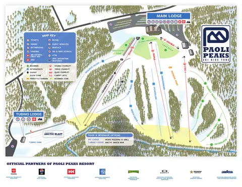 Paoli Peaks — Winter Trail Map