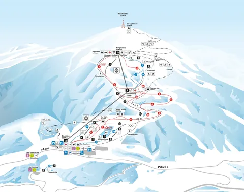 Patscherkofel - Innsbruck — Pistenplan Winter
