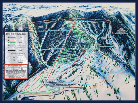 Pebble Creek Ski Area — Trail Map