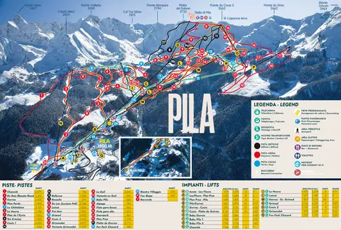Pila — Piste Map (Skirama)