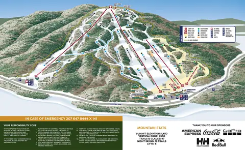 Pleasant Mountain — Trail Map