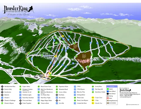Powder King Mountain Resort — Trail Map