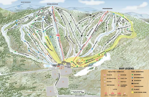 Ragged Mountain Resort — Ragged Mountain Resort Trail Map