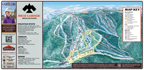 Red Lodge Mountain — Trail Map 2025-26