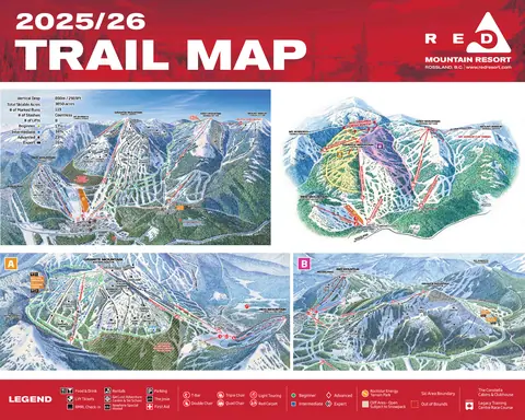 Red Mountain — RED Resort Trail Map 2025-26