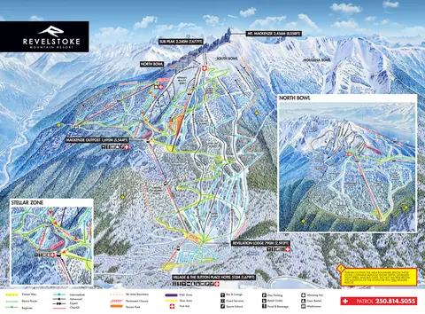 Revelstoke Mountain Resort — Winter Trail Map 2025-26