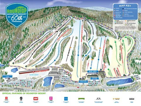Roundtop — Roundtop Winter Trail Map