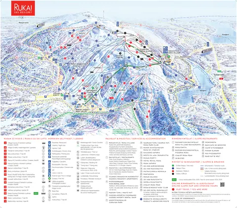 Ruka — Ruka slope map (rinnekartta) 24/25