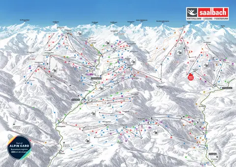 Saalbach Hinterglemm — Skicircus Piste Map 2025/26 - PRINT (PDF)