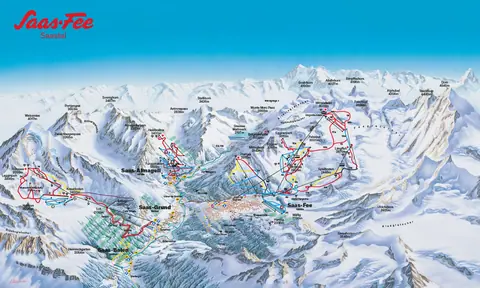 Saas-Fee — Saas-Fee/Saastal Pistenplan
