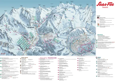 Saas-Fee — Winter Experience Map 2025-26