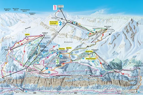 Schilthorn — Pistenplan Mürren-Schilthorn 2025/26