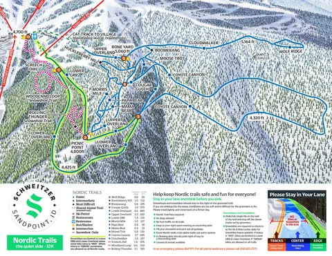 Schweitzer Mountain — Nordic Trails 2025-26