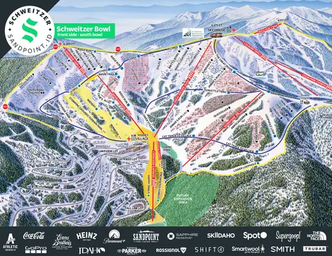 Schweitzer Mountain — Trail Map